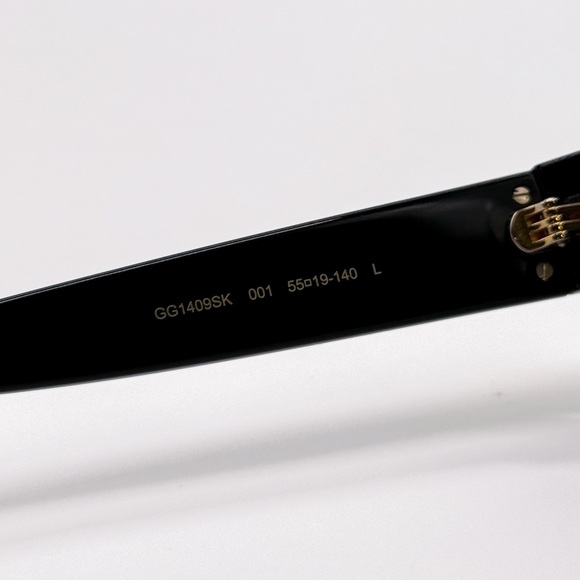 NEW GUCCI GG1409SK 001 ROUND BLACK GREY WOMEN SUNGLASSES GUCCI - Picture 8 of 11